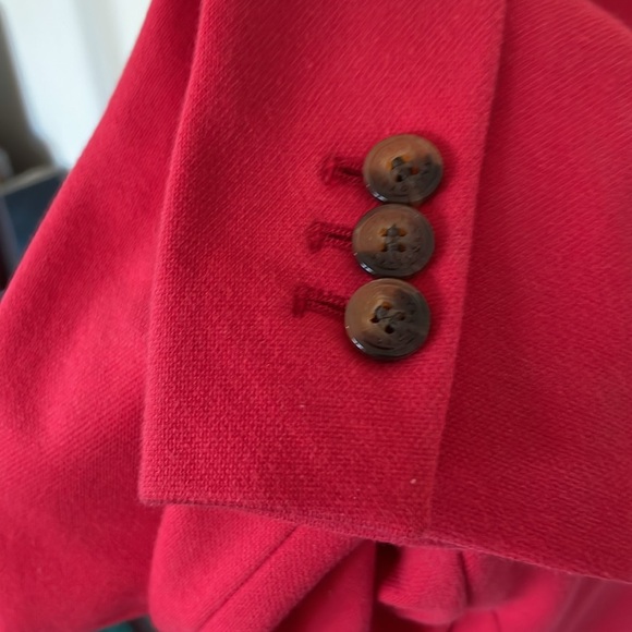 Talbots Aberdeen Red Fully Lined Cotten Blend Blazer Size 10P - Picture 7 of 11